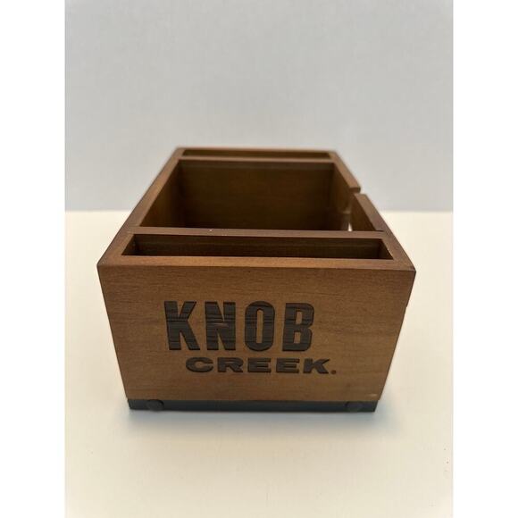 NEW Knob Creek Bourbon Wooden Bar Caddy Organizer – Whiskey Promo Home Bar Decor - Picture 2 of 5